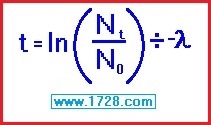 The half-life of a newly discovered radioactive isotope is 6.4 hours. Initially, there-example-2