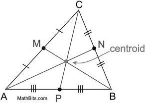 In triangle PQR, point X could represent _____. A) the incenter B) the centroid C-example-2