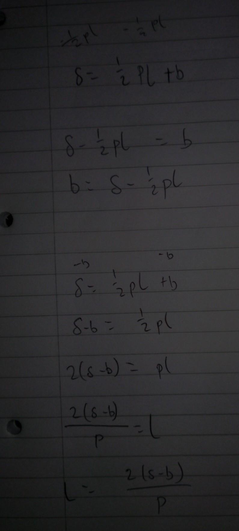 This is a literal equation which gives no numbers. Isolate the variable B and then-example-1