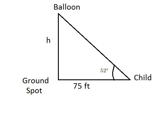 A child looks up in front of himself and sees a hot air balloon in the sky. The angle-example-1