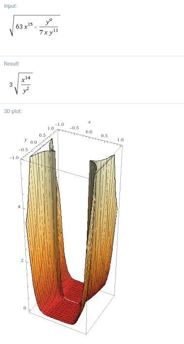 simplify the radical expression the square root of 63x to the 15th power y to the-example-1