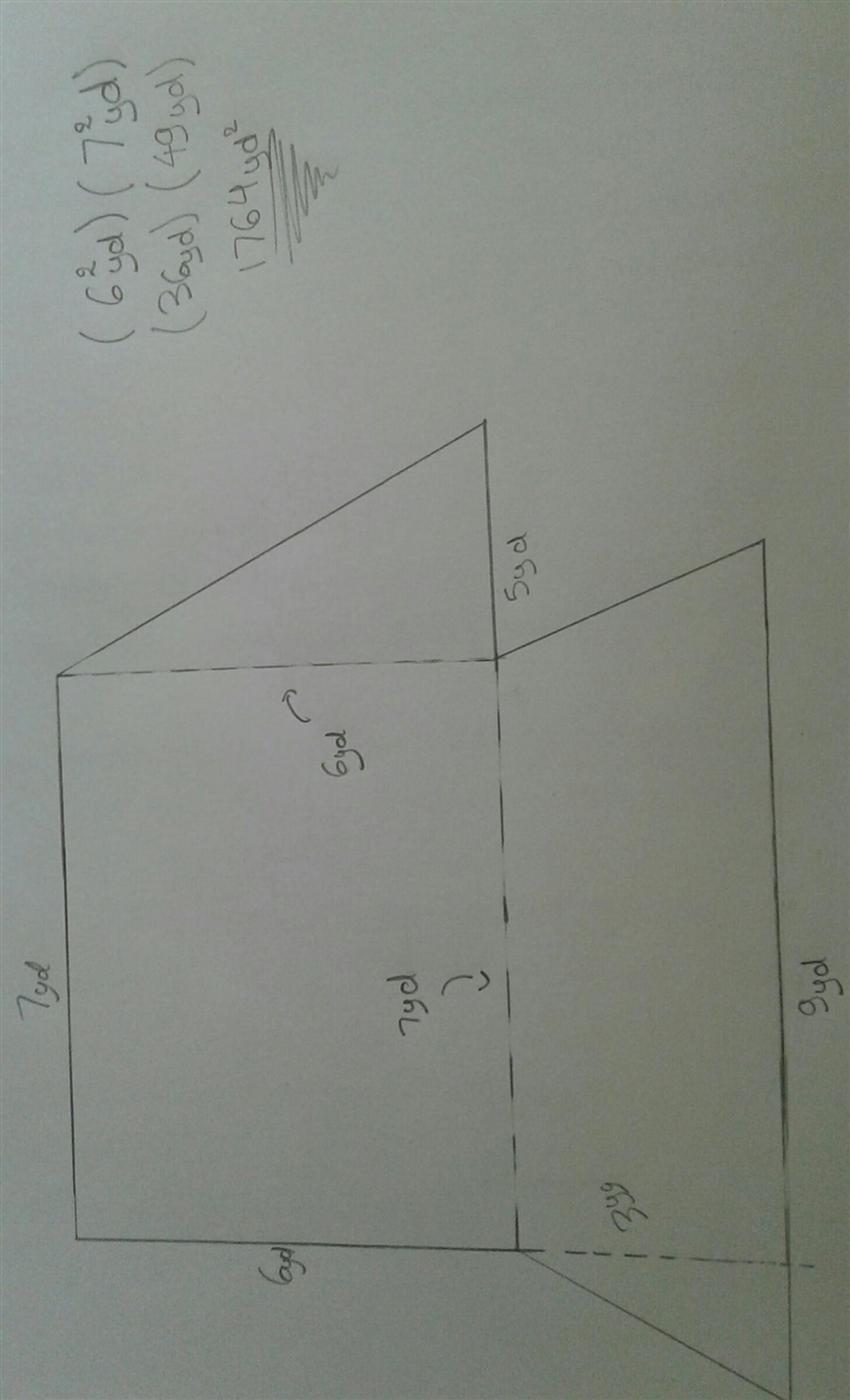 Find the area of the composite figure. Arectangle =-example-1