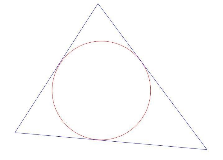 Which statement about an inscribed circle of a triangle is true? 1 The circle does-example-1