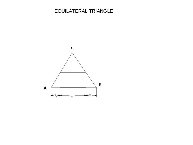 A rectangle is inscribed in an equilateral triangle so that one side of the rectangle-example-1