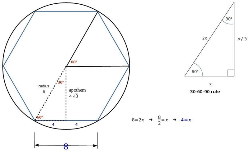 Find the are of the regular hexagon PLZ help-example-1