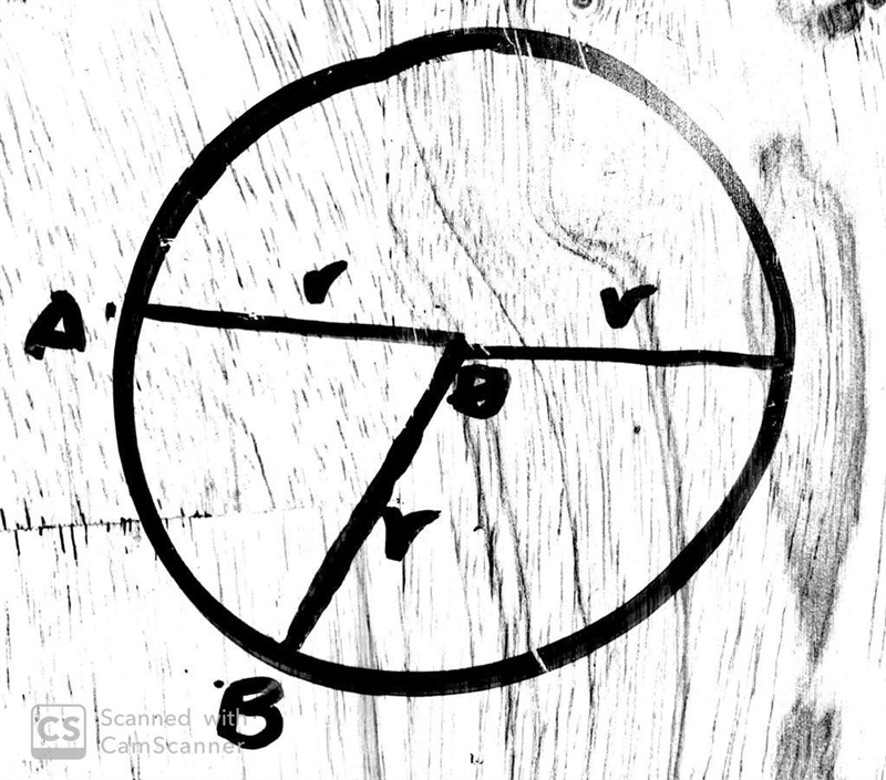 In the following questions, the radius of circle O is given, as well as the measure-example-1