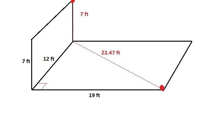 A stereo system is being installed in a room with a rectangular floor measuring 19 feet-example-1