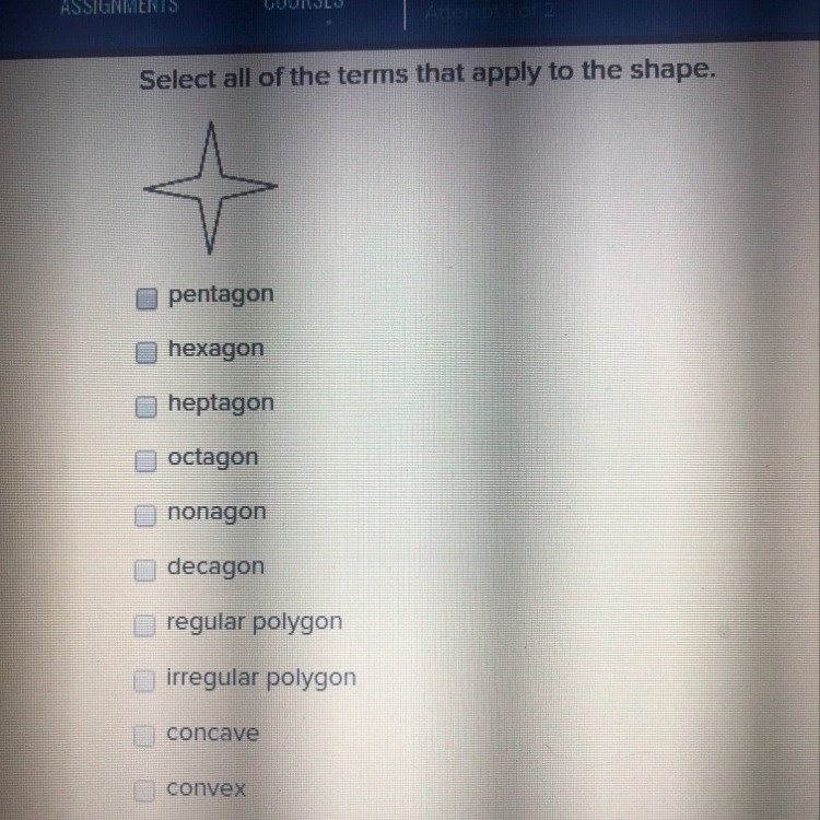 Select all the terms that apply to the shape . HELP ME !!!-example-1