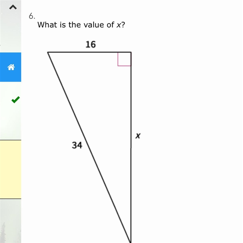 6. What is the value of x? 24 30 40 38-example-1