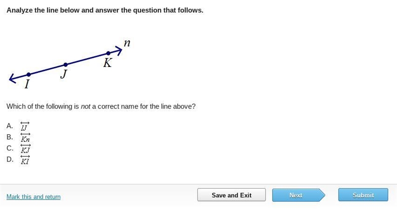 Which of the following is not a correct name for the line above?-example-1