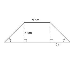 What is the area of the trapezoid? The diagram is not drawn to scale. A. 14 cm2 B-example-1