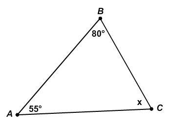 What is the value of x? Enter your answer in the box. x = °-example-1