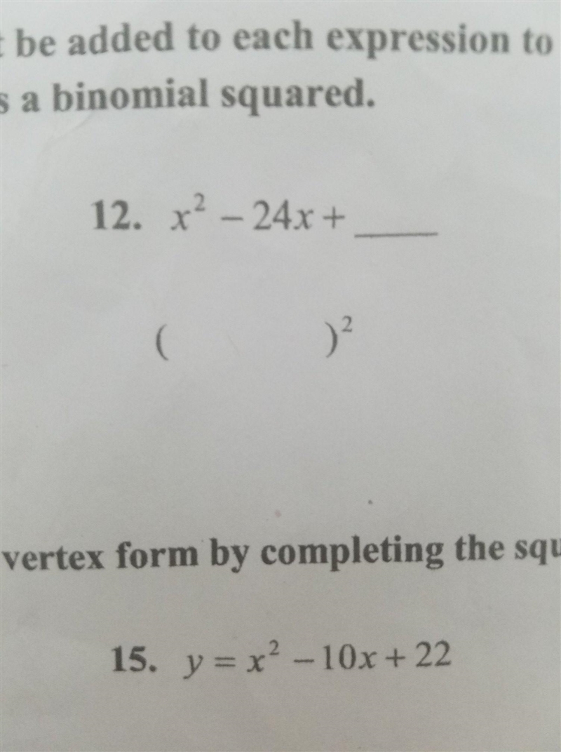 Find the number that must be added to each expression to form a perfect square trinomial-example-1