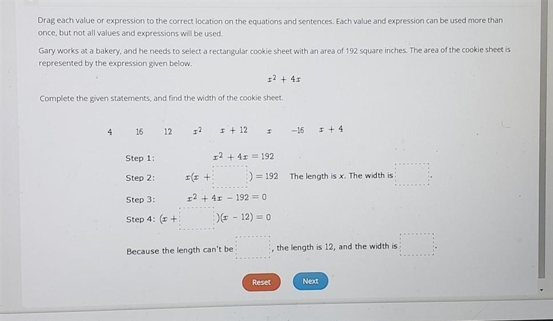 Drag each value in expression to the correct location on the equations and sentences-example-1