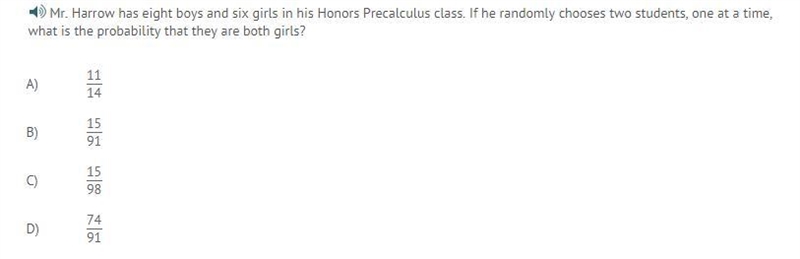 If he randomly chooses two students, one at a time, what is the probability that they-example-1