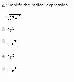 Simplify the radical expression.-example-1