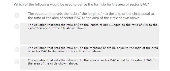 In the circle shown below, ∠BAC is a central angle, r is the length of AB, and θ is-example-2