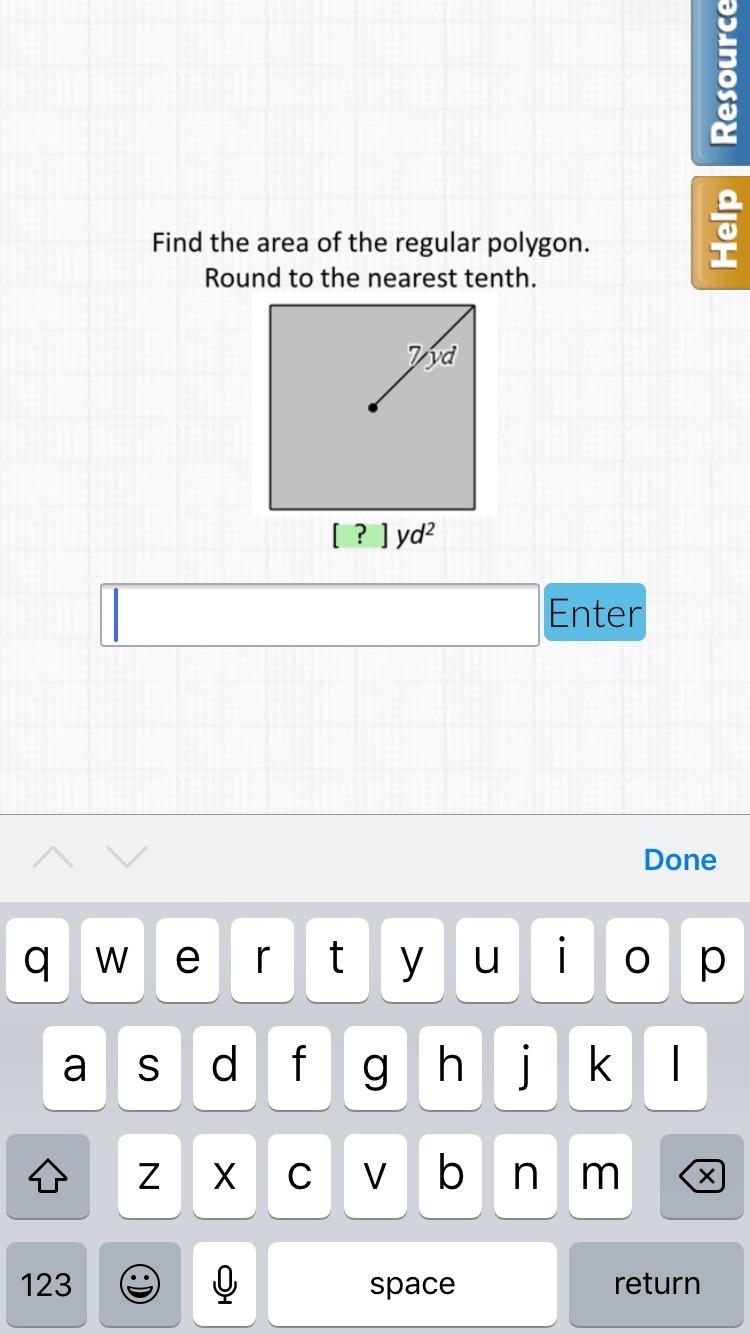 FIND THE AREA OF THE REGULAR POLYGON. ROUND TO THE NEAREST TENTH. HELP IM CONFUSED-example-1