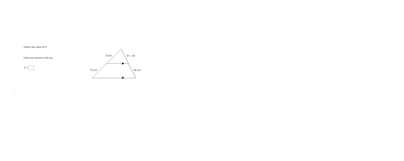 What is the value of x? Enter your answer in the box. x =-example-1