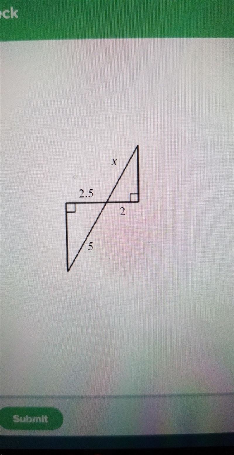 PLEASE HELP SOON Find the length of x.-example-1