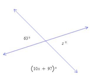 Please help!!! 98 Points!!! Find the values of x and z.-example-1