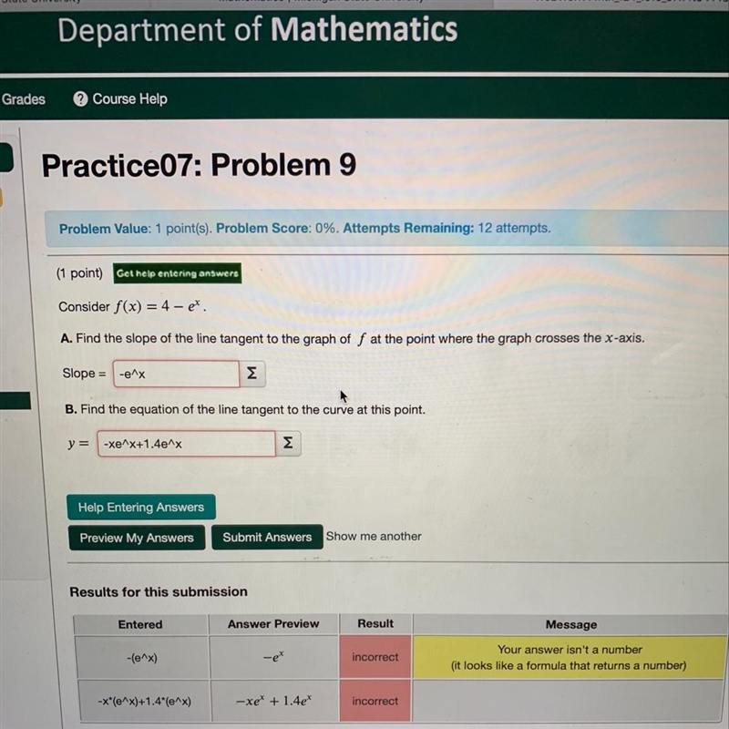 Consider f(x)=4-e^x-example-1