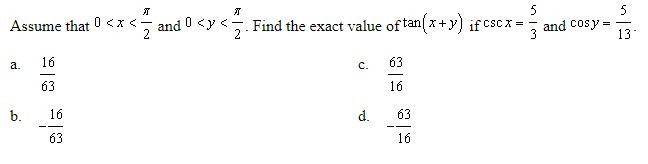 Question in picture A) 16/63 B)-16/63 C) 63/16 D) -63/16-example-1