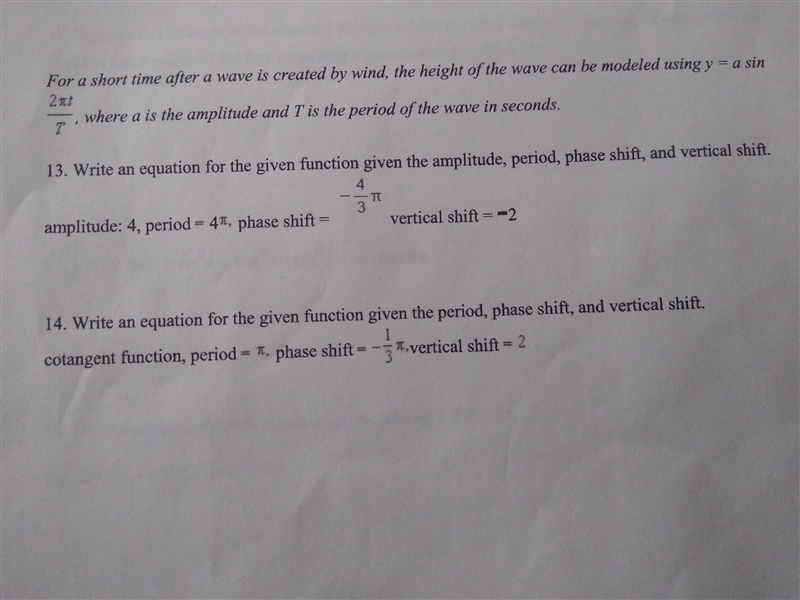 Question 13 and 14 please! Answer and show work :)-example-1