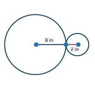 Two gears are connected and are rotating simultaneously. The smaller gear has a radius-example-1