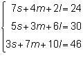 The cost for three packages of moving boxes is modeled by the system of equations-example-1