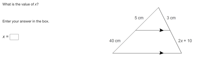 What is the value of x? Enter your answer in the box. x =-example-1