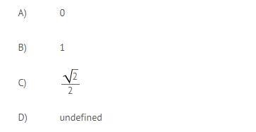 Use the unit circle to find cos Θ. Note: Attachment and answer choices regarded to-example-2