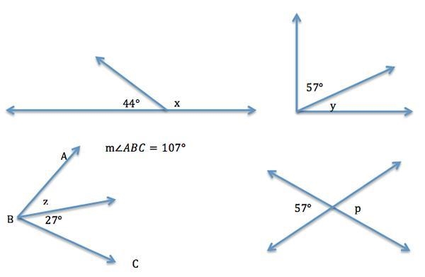 PLEASE HELP!! Match the missing angle measurement-example-1