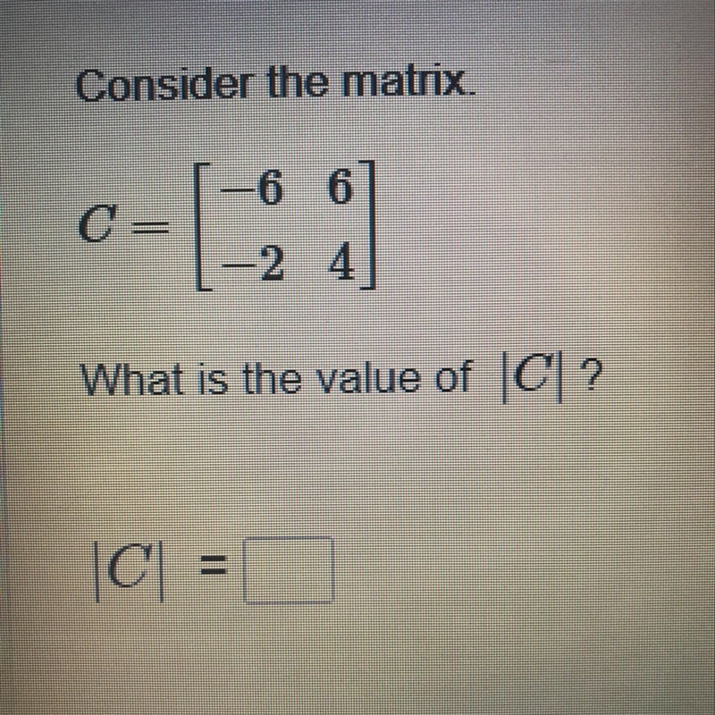 What is the value of |C| in this matrix-example-1