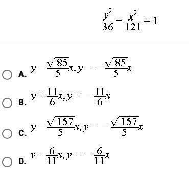 What are the equations for the asymptotes of this hyperbola?-example-1