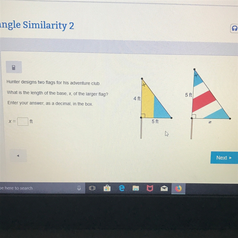 HELP PLEASE ASAP !!! Hunter designs two flags for his adventure club. What is the-example-1