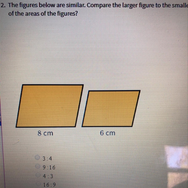 The figures below are similar. Compare the larger figure to the smaller. which of-example-1