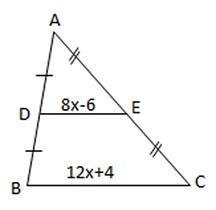 15. Find the length of segment DE of the triangle ABC. A. 24 units B. 32 units C. 26 units-example-1