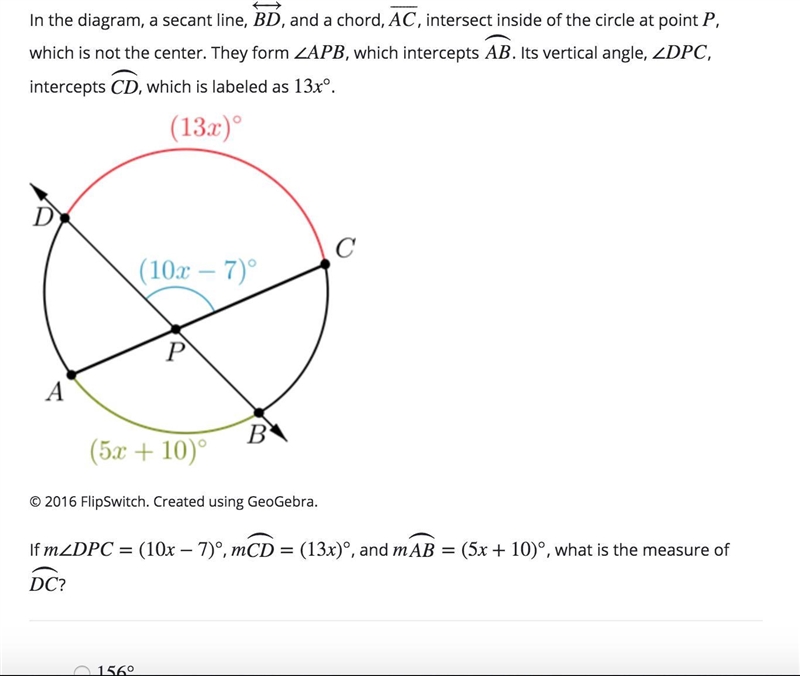 A. 156° b. 170° c. 165° d. 174°-example-1