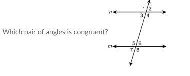 Choices: Angles 1 and 3 Angles 4 and 6 Angles 3 and 5 Angles 6 and 7 CORRECT ANSWER-example-1