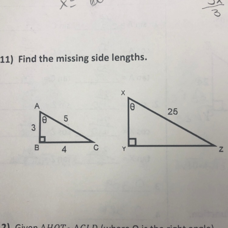 Find the missing Side lengths.-example-1