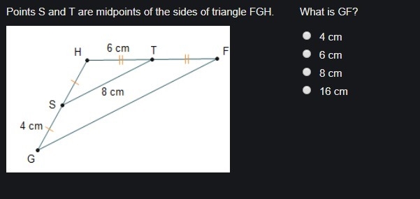 What is GF? 4 cm 6 cm 8 cm 16 cm-example-1