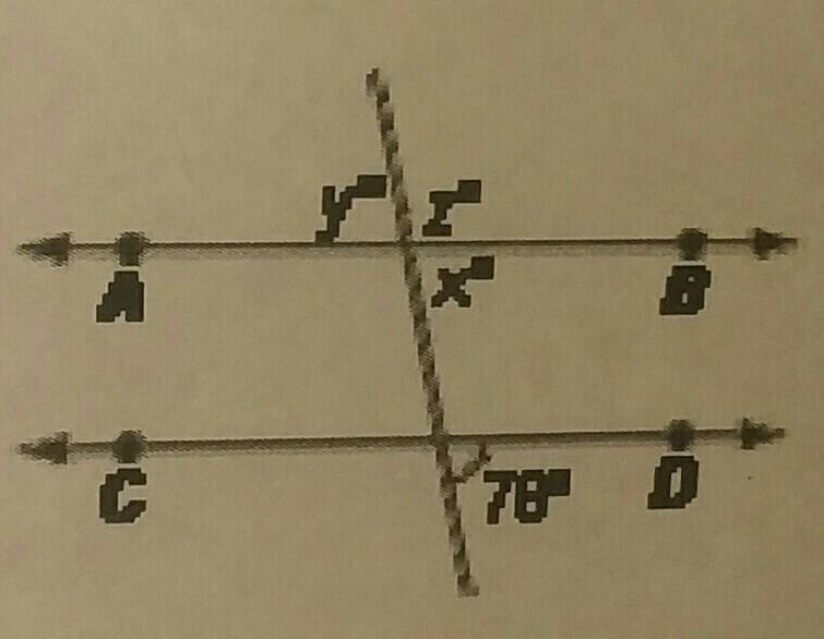 In the diagram shown, line "AB" is parallel to line "CD". Find-example-1