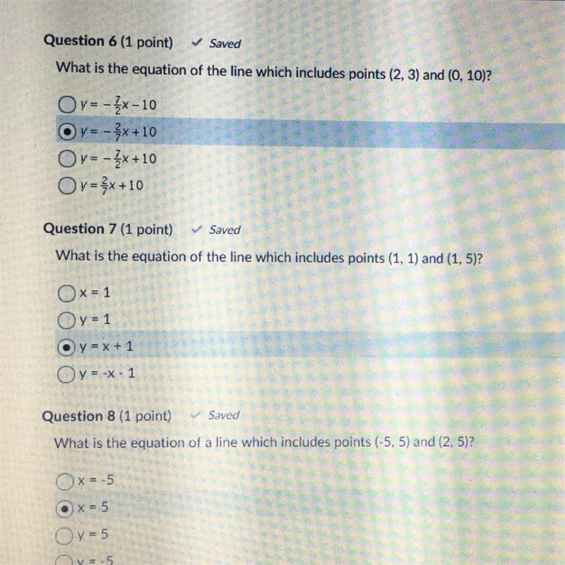 What is the equation of the line which includes points HELP ASAP-example-1