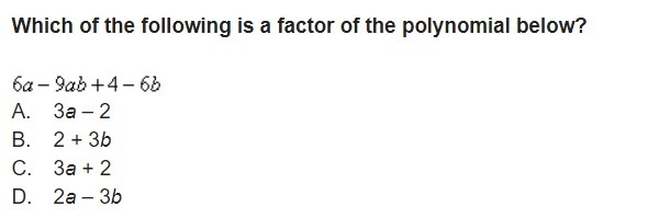 Which of the following is a factor of the polynomial below?-example-1