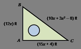 The diagram shows the plans for the triangular park. What is the perimeter of the-example-1