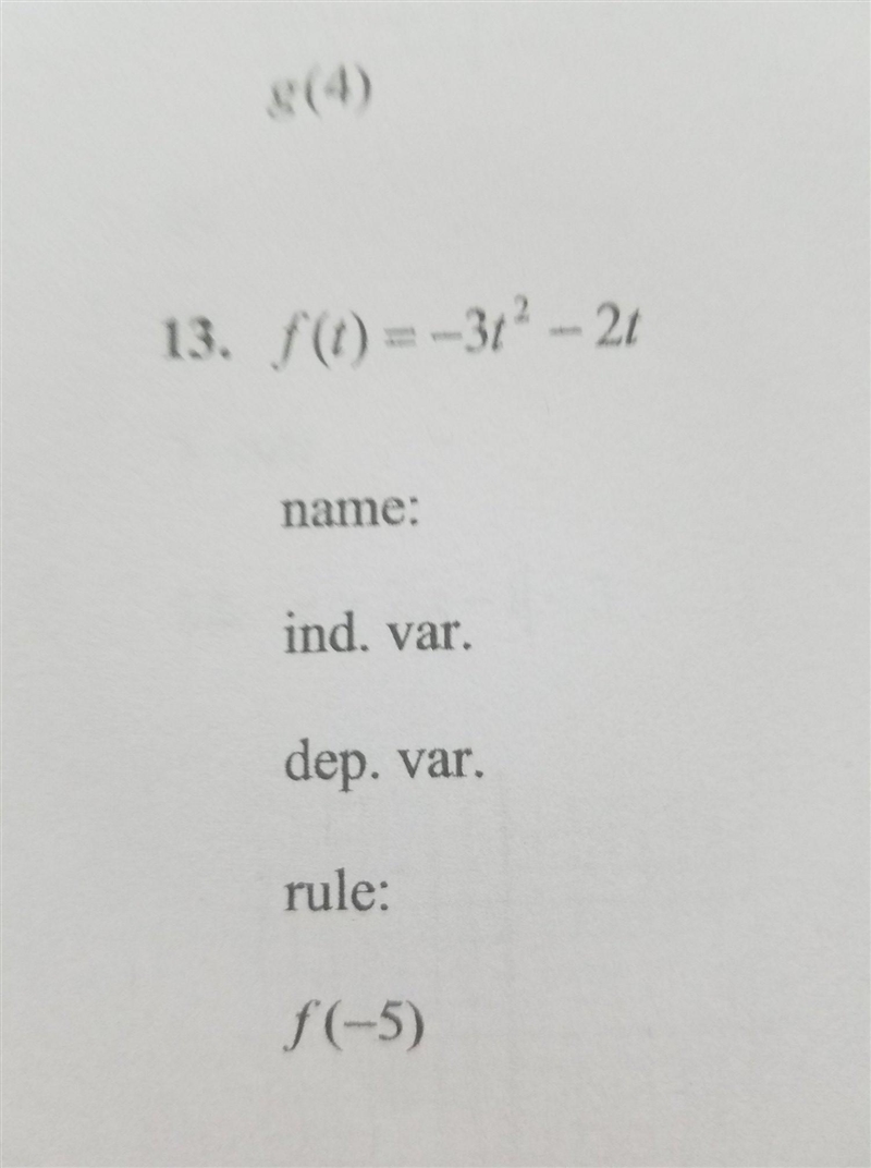 For each function, do the following: a) state the name of the function, b) identify-example-1