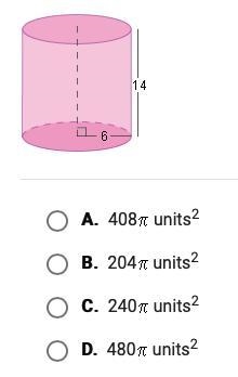 Which of the following is the surface area of the right cylinder below?-example-1