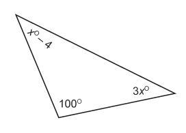 What is the value of X on this triangle?-example-1