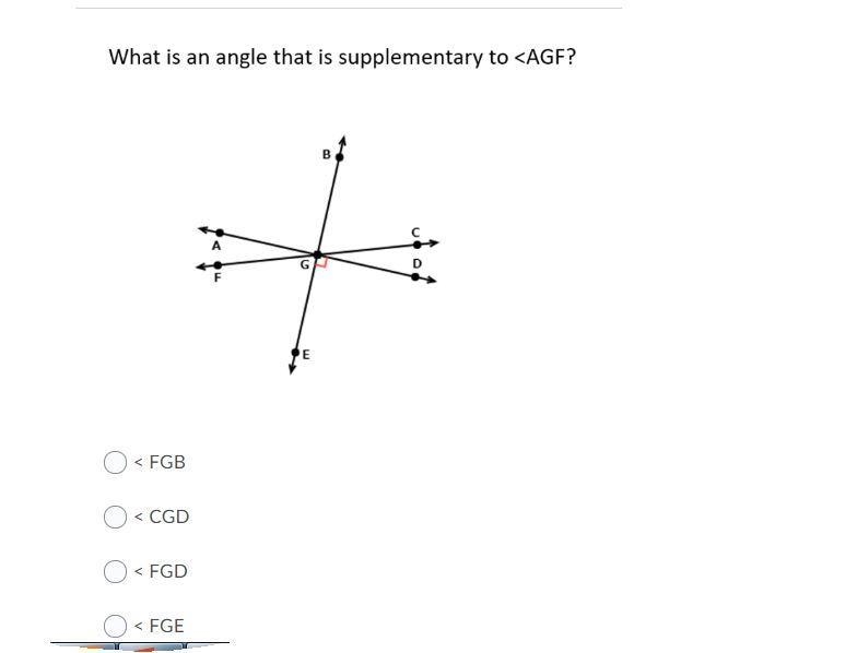 Which is an angle that is supplementary to-example-1